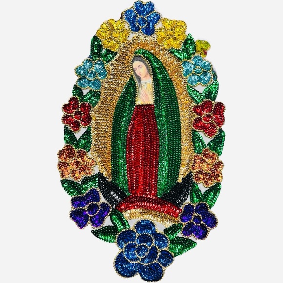 Lady of Guadalupe Sequined Patch - Picture 1 of 10